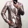 Men's Suits Blazers Spring Multicolor Mirror Bright Leather Blazer Men High Quality Suit Jacket Soft Lacquer Leather Jacket Custom Nightclub 6XL 230509