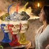 Hookahs drink cup Water Pipes skull shaped resin Dab Rig Oil Rigs herb bubbler silicone tube Mini Pipe bong best quality