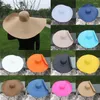 Sombreros de ala ancha, sombrero gigante plegable para mujer, sombrero de gran tamaño de 70cm de diámetro, paja enorme para playa y sol de verano