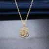 Hanger kettingen gouden holle rijke bloem ketting rijke camellia strass charme lolita accessoires voor vrouwen goudverzekering ketting 2023