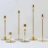 Держатели свечей 3PCS Candlestick Metal Holder Simple Golden Wedding Decoration Bar Party Home Home