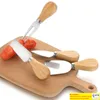 Cheese tools Knife Set Oak Handle Fork Shovel Kit Graters Baking Pizza Slicer Cutter RH0291