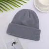 Gorro gorro/caveira tampas adultas homens gordeia lã feminina malha de skullcap chapéus elásticos unissex inverno quente casual lixo curto hip hop hatbeani