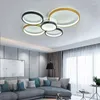 Plafonniers App RC Gradation Décoratif Pour Chambre Salon Luminaire 110 V 220 V Moderne LED Lampe Maison