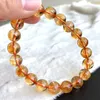 Strand Wholesale Orange Glue Flower Natural Crystal Bracelet 10mm Beads Bracelets For Women Men Couple Gift Stone Fashion Jewelry