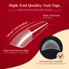 False Nails Nailwind Extension Tips Arcylic Press On Full Cover Quick Building Clear Fake Nail Set Mold Sculpted Tool