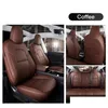 Car Seat Covers Accessories Er For Tesla Model Y 3 High Quality Leather Custom Fit 5 Seaters Cushion 360 Degree Fl Ered Please Note Dhd1Q