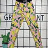 Lemon Print Tracksuit Women Summer Sport Outfit Yoga Crops Tops High Weist Litness Leggings اثنين