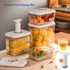 Food Savers opslagcontainers voedselopslag container vacuüm doos grote capaciteit voedsel dispenser voor keuken transparante verzegelde voedselorganisator werk lunchbox 230509