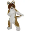 Husky Fox Dog Wolf Fur Mascot Kostuum Top Cartoon Anime Thema Karakter Carnaval Unisex volwassenen Maat Kerst verjaardagsfeestje Outdoor Outfit Suit