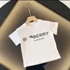 Kids T-shirts Boys Girls Short Sleeves Letter Cotton T Shirt Adults and Children Summer Tees Baby Tops White Black 90cm-160cm A015