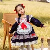 Vestidos de menina Josaywin Winter Dress for Girls Baby Manga longa Cute Lolita Ball vestido Floral Wedding Princess Party Vestidos