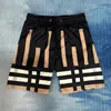 Horts Designer Sommer-Shorts für Damen und Herren mit Streifen sind elegante Badeshorts, lässig, Sport, Fitnessstudio, schnell trocknend, Strandhose, Schwarz und Weiß, asiatische Größe M-3XL