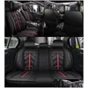 Bilstolskydd Fit Tillbehör Interiör som är inställda på sedan Pu Leather FL Surround Design Justerbara platser SUV Drop Leverans Mobiler DHP7D