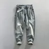 Jeans masculinos 2023 Relaxado Jean Casual Casual Ponta de algodão macio vintage para roupas de rua de streetwear 230509