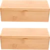 Gift Wrap 2 Pcs Bamboo Glasses Box Ring Jewelry Organizer Case Storage Crafts