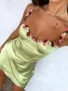 فساتين غير رسمية hirigin نساء مثير bodycon slip spaghetti الأشرطة منخفضة قطع الزهور طباعة الصيف mini dress clubwear y2k