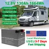 EU Stock ! Duty-free ! 12V 100AH 130AH LiFePO4 Battery Pack Grand A Lithium Iron Phosphate Rechargeable Battery for RV Solar.