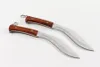 1 sztuk mały nóż maczeta 440C satynowe ostrze Full Tang drewniana rękojeść ostrza stałe noże odkryty Camping piesze wycieczki wędkarstwo nóż survivalowy z nylonową osłoną