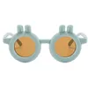 Lunettes de soleil pour enfants lunettes de soleil de bande dessinée monture ronde Adumbral lunettes Anti-UV coupe lapin enfants lunettes ornementales