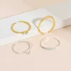 Band Rings 2023 Europe America Japan and South Korea Fashion New Love Open Ring Set Women and Jewelry Wedding Banquet Party Couple Gift Z0509