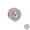 925 Sterling Silver Charms för pandora smycken pärlor rosguld katt ögonhänge diy fina pärlor armband smycken