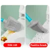 Brushes WallMounted Silicone Toilet Brush Toilet No Dead Ends Cleaning Toilet Brush Creative Ventilation Base Bathroom Accessories Set