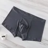 2023 Seamless Men Boxers Silk Underpants Antibacterial Underwear Boxer Spandex 3D Crotch Nylon Shorts Slips XXXL Mens Pants Short A1