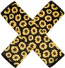 Steering Wheel Covers Neoprene Sunflower Car Cover With Seat Belt Pads Keychain Soft Plush Winter