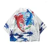 Bluzki damskie letni druk japońscy swetra kardigan mężczyźni Kimono suknia słoneczna koszula unisex anime ubrania luźne cosplay streetwear