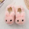 Slipper Kocotree Dzieci bawełniane buty dla dzieci kapcie chłopcy i dziewczęta dziecko urocze uszy królicze pluszowe gęstość kulki ciepłe buty wewnętrzne 230509
