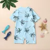 Children's swimwear ma baby 1-5Y Toddler Infant Kid Baby Boys Swimsuit Coconut Tree Print Summer Children Boys Swimwear Beachwear Bathing Suit P230509