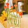 Oggetti decorativi Figurine Vase del tubo incernierato creativo tubi trasparenti per vaso floreale contenitore idroponico floreale per la casa decorazione da tavolo da pranzo per matrimoni desktop 230508