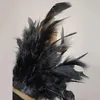 Decorative Flowers 2023 Natural Ostrich Fur Cuffs Sleeve Feather Cuff Bracelet High-Quality Headpiece Hair Accessories
