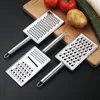 Fruktgrönsaksverktyg Multifunktion Ost Lemon Grater för fruktgrönsaker Rostfritt stål Potatis Morot Slicer Peeler Food Crusher Kitchen Gadgets 230509