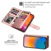 Funda tipo billetera de cuero para iPhone 13 12 Mini 11 14 Pro Max Flip Cover SE2020 XR XS Max 8 7 Plus Magnético Folio Ranura para tarjeta Calidad