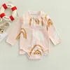 Zweiteiliger Baby-Badeanzug-Sommer-Kind-Baby-Badebekleidungs-nette Blumen-Druck-lange Hülsen-Rüsche-Badeanzug-Kind-Strand-Abnutzung