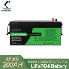 12V 200Ah Lithium Iron Phosphate Battery LiFePO4 Battery Built-in BMS for Solar Power System RV House Trolling Motor Tax Free