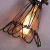 Wall Lamps American Country Retro Wrought Iron Style Cafe Restaurant Cage Lamp
