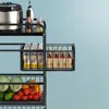 Organizacja wielofunkcyjna kuchnia Duże metalowe koszyki warzyw 35 poziomów do przechowywania półka organizator wózka wózka wózka