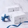 Smycken lådor marmor smycken lådan halsband armband ringar kartongförpackning displaylåda gåvor smycken lagringsorganisatör hållare rectanglesquare 230509