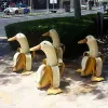 Decoración creativa de pato de plátano esculturas de jardín patio de jardinería de jardinería