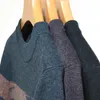 Мужские свитеры зимние мужские круглая шея с полной шерстью Толстый вязаный свитер теплый нижний нижний рубашка