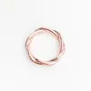 خطوط الذهب الوردية الفاخرة خاتم ملتوية لـ Pandora 925 Sterling Silver Wedding Jewelry Rings for Women Men Girlfriend Gift Fudicury Ring مع صندوق أصلي