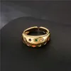 Band Rings Newbuy 2023 Moda Gold Color Copper Anel aberto Anel colorido AAA CZ RING GEOMETRICO DE FONTE PARA MULHERES ACESSÓRIOS DE JOIXAS DE PARTES DE festa Z0509