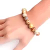 Strand Natural Stone Crazy Lace Agates Beads Bracelet Energy Elastic Loose DIY Fashion Jewelry 6mm 8mm 10mm Adjustable