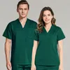 Uniforme de salle d'opération d'hôpital pour femmes, vêtements de lavage des mains à manches courtes pour médecins et hommes, hauts et pantalons de travail pour clinique dentaire