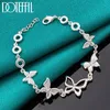 Chaîne DOTEFFIL 925 argent Sterling cinq papillon Bracelet pour femme mode charme mariage fiançailles bijoux 230508