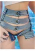 Jeans womens sexy high beach beach mini corto jeans bottino taglio bikini shorts hot vestidos sexy club festa elastico pantaloncini