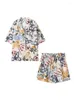 Tute da donna Pantaloncini da donna Set 2023 Fashion Print Tops Casual Summer Women Suit Home Two Piece Set Abiti da donna